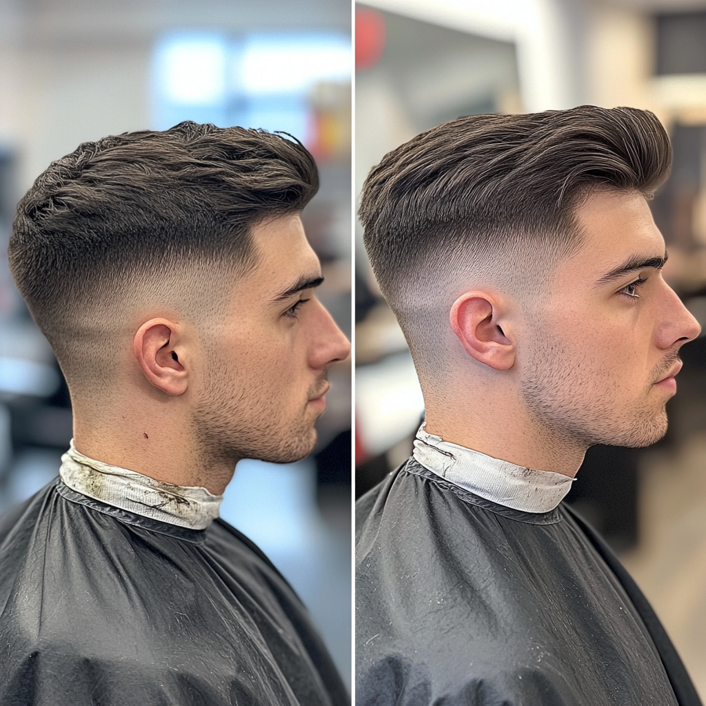 before and after haircut