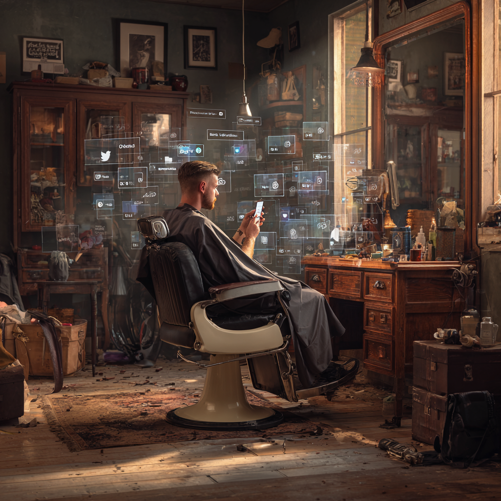barbershop social media